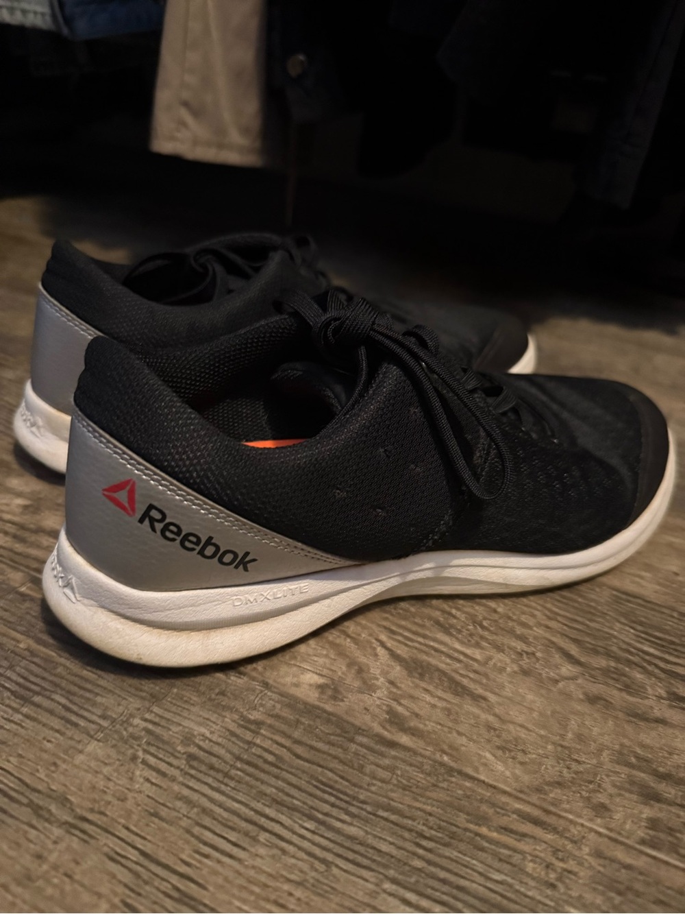 Reebok Black and Silver Women's Sneakers